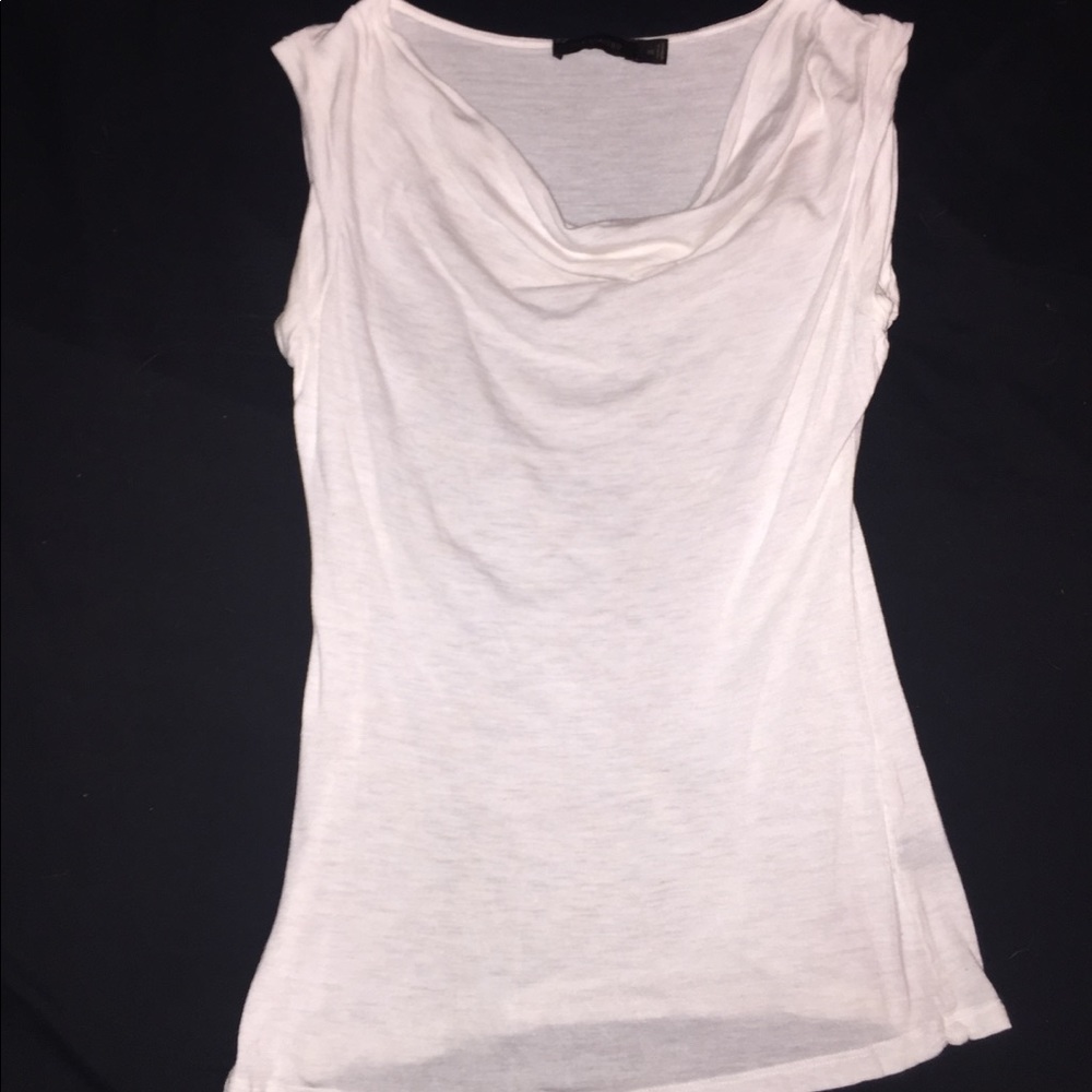 White Sleeveless Shirt